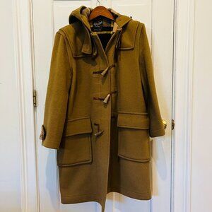 Vintage Gloverall Duffle Wool Trench Coat Toggle Jacket Made In England Hooded S